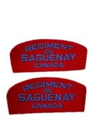Canadian Regiment Du Saguenay Shoulder Titles Pair
