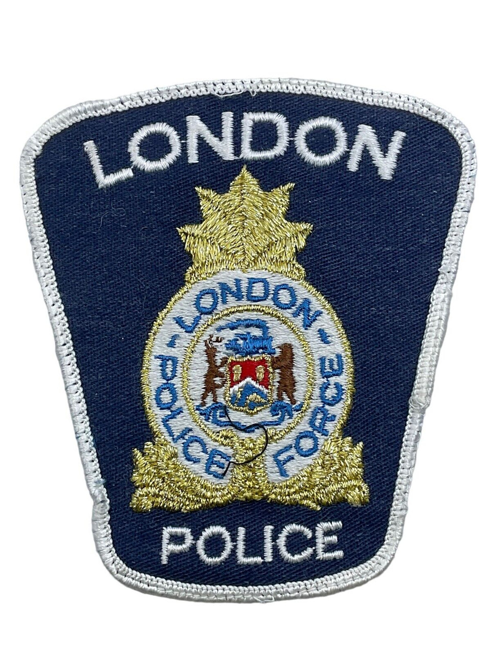 Canadian London Ontario White Border Police Patch Canadian London Ontario White Border Police Patch
