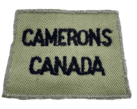WW2 Canadian Cameron Highlanders Camerons Shoulder Title Slip On Single Tropical WW2 Canadian Cameron Highlanders Camerons Shoulder Title Slip On Single Tropical
