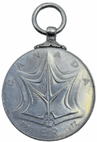 Canadian Queen Elizabeth Silver Jubilee 25 Year Silver Medal Full Size