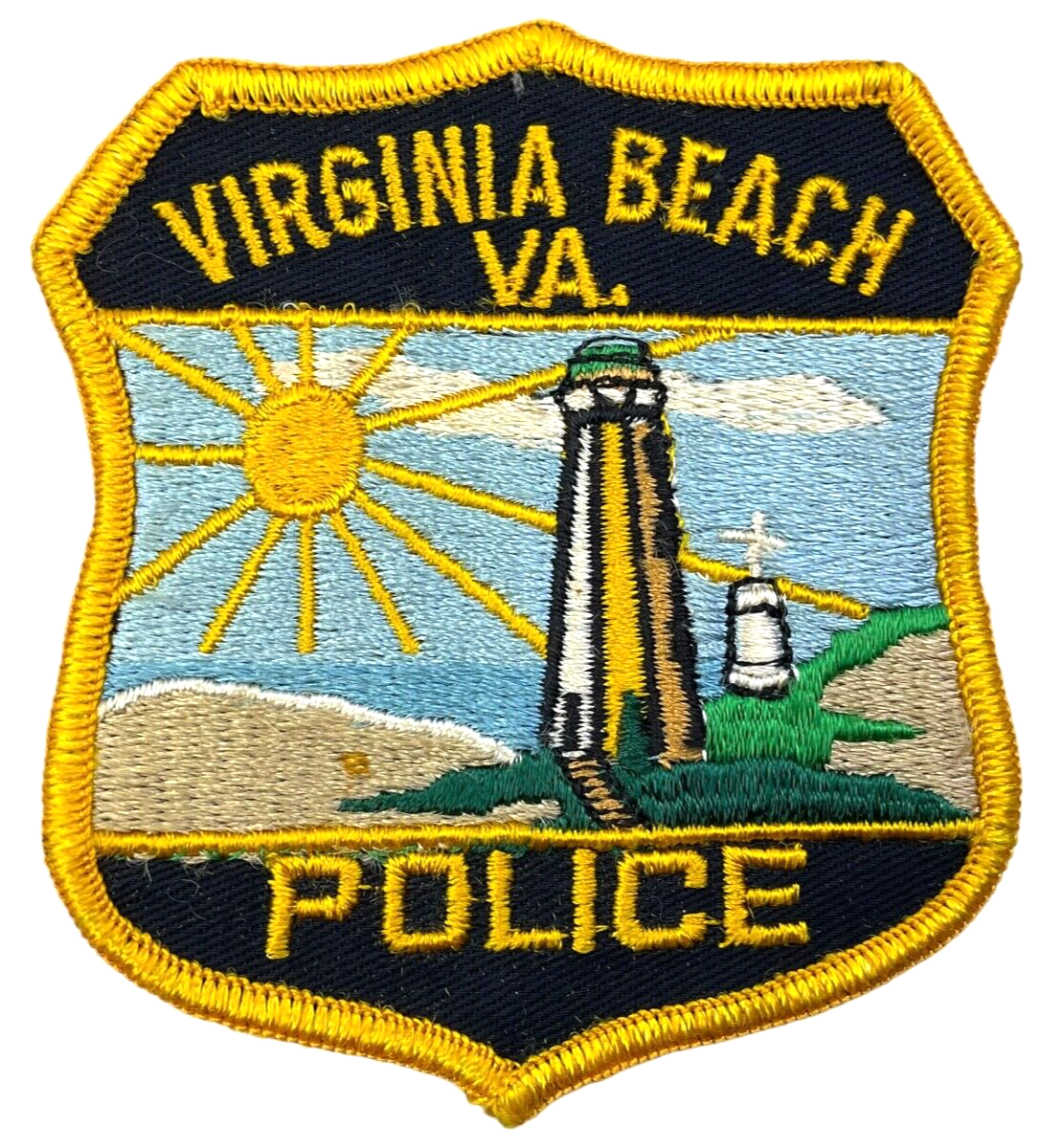 US Virginia Beach Virginia Yellow Edge Police Patch Insignia US Virginia Beach Virginia Yellow Edge Police Patch Insignia