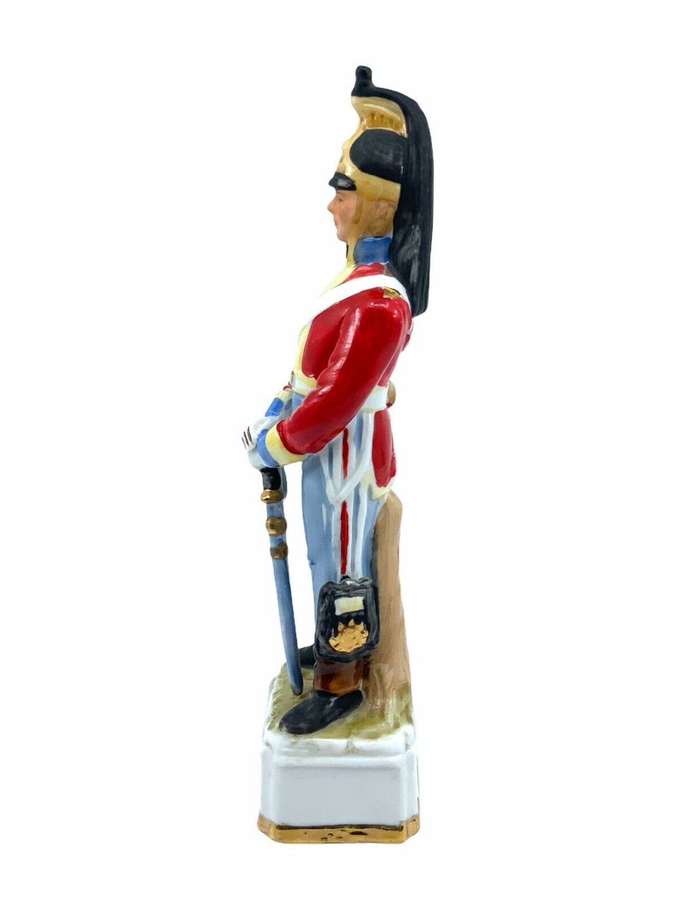 Napoleonic British Dragoon Guards Officer Porcelain Figure 9 Inches Napoleonic British Dragoon Guards Officer Porcelain Figure 9 Inches