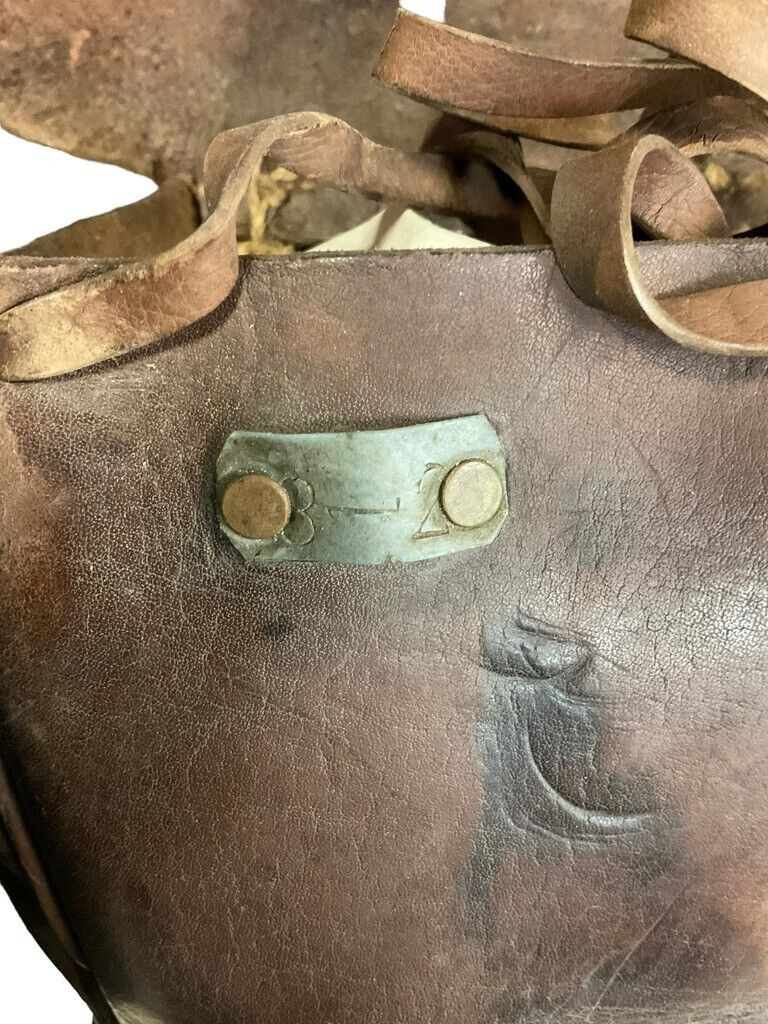 WW1 British Canadian Cavalry Leather Horse Saddle Bags WW1 British Canadian Cavalry Leather Horse Saddle Bags