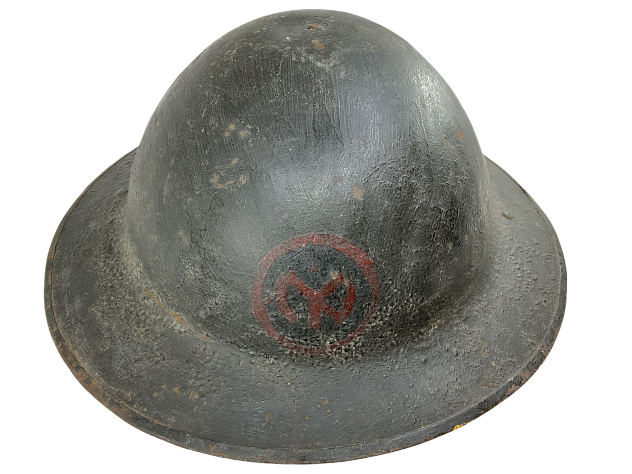WW1 US AEF 27th Division Patch Painted Brodie Helmet 2 WW1 US AEF 27th Division Patch Painted Brodie Helmet 2