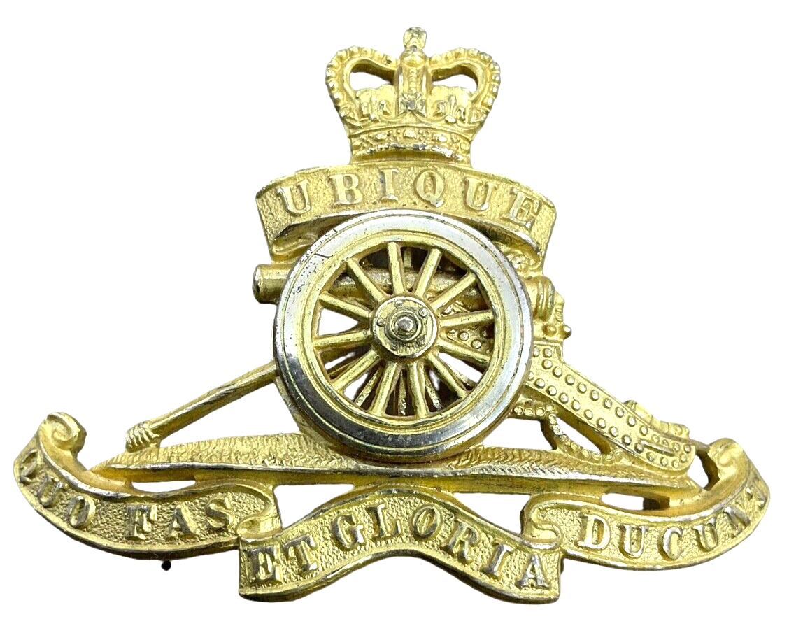 British Royal Artillery RA Officers Cap Badge Insignia British Royal Artillery RA Officers Cap Badge Insignia