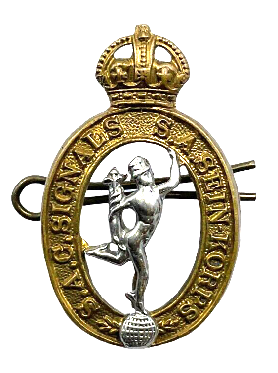 WW2 South African Corps of Signals Collar Badge WW2 South African Corps of Signals Collar Badge