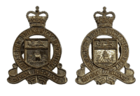 Canadian Royal New Brunswick Regiment Collar Badge Insignia Pair