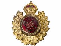 WW2 British Canadian Active Service Canteen Worker Pin Back Cap Badge