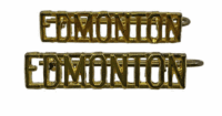 Canadian Forces Edmonton Regiment Brass Shoulder Titles Insignia Pair
