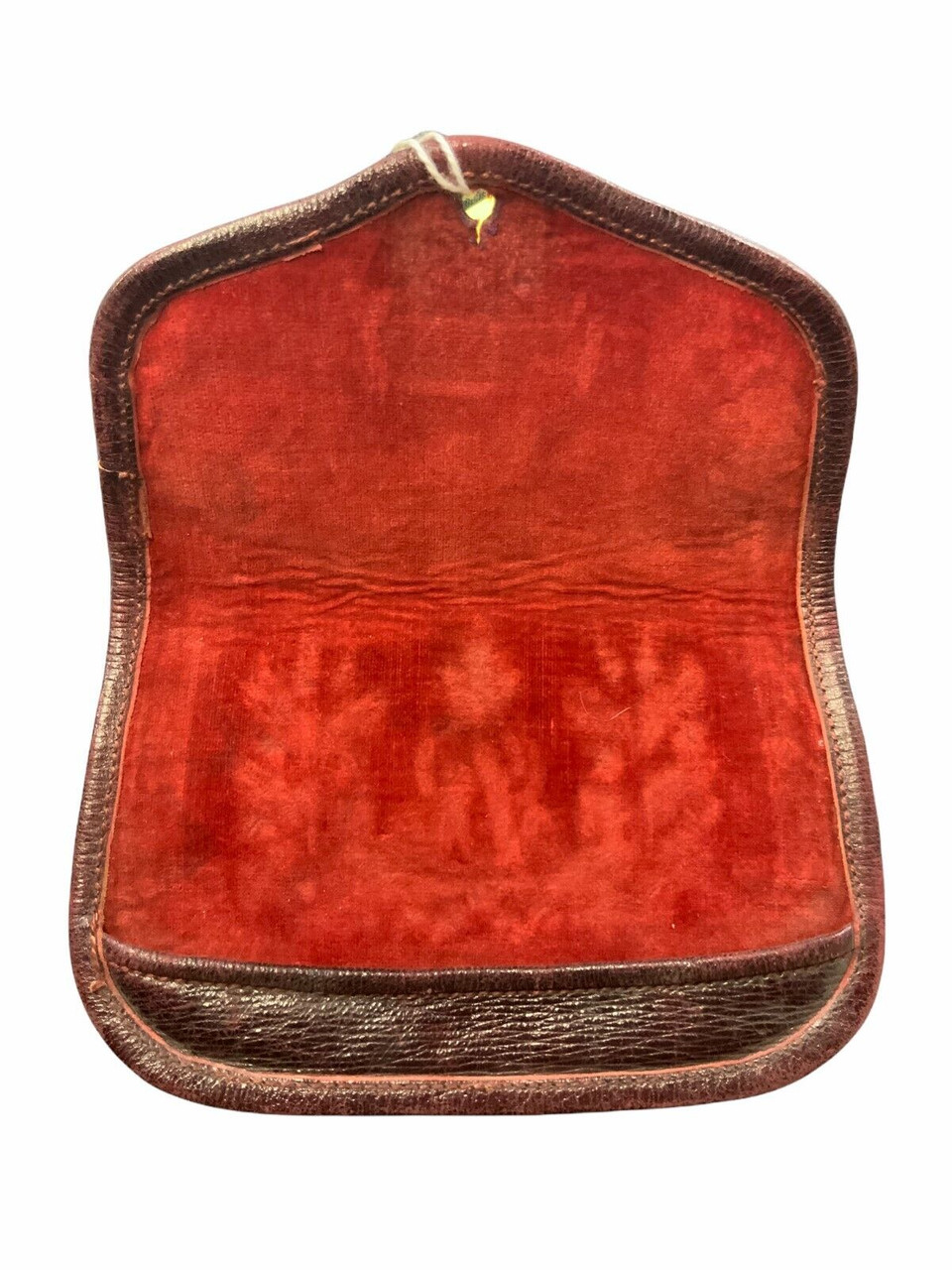 Victorian British Officer Foul Weather Red Leather & Velvet Cartouche Cover Victorian British Officer Foul Weather Red Leather & Velvet Cartouche Cover