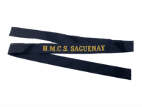 Canadian RCN Navy HMCS Saguenay Full Length Cap Tally Canadian RCN Navy HMCS Saguenay Full Length Cap Tally