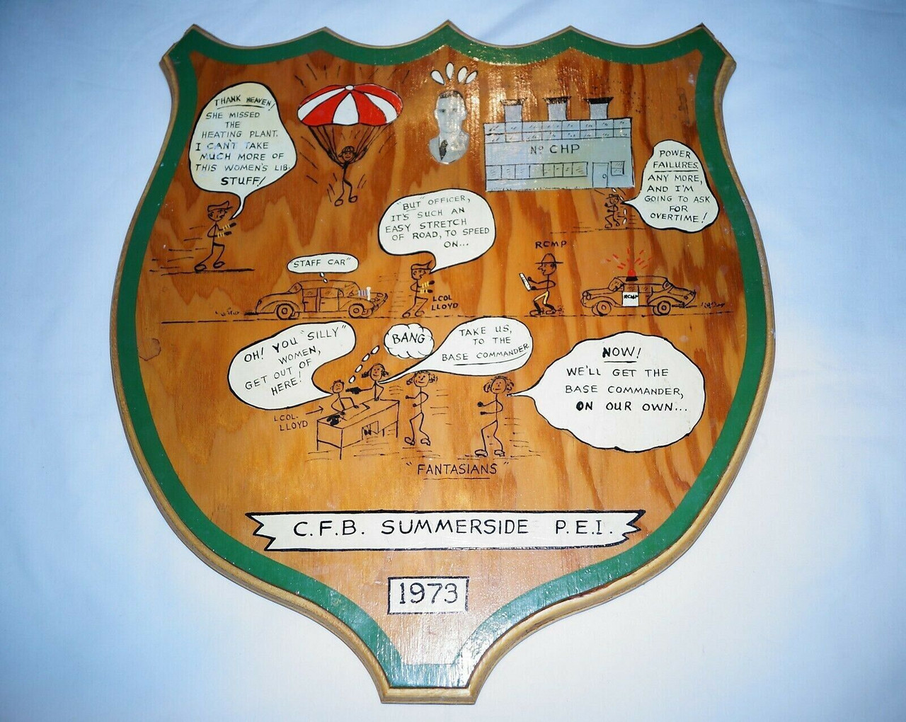 Canadian Forces CFB Summerside PEI 1973 Plaque Canadian Forces CFB Summerside PEI 1973 Plaque