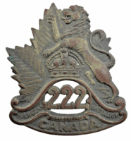 WW1 Canadian CEF 222nd Battalion Cap Cap WW1 Canadian CEF 222nd Battalion Cap Cap