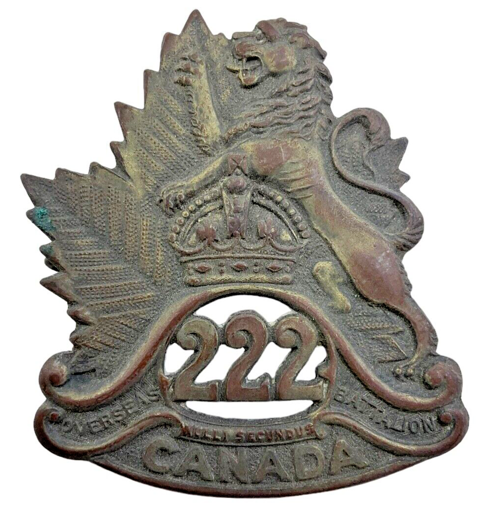 WW1 Canadian CEF 222nd Battalion Cap Cap WW1 Canadian CEF 222nd Battalion Cap Cap