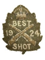 Canadian Army Best Shot 1924 Qualification Patch Insignia
