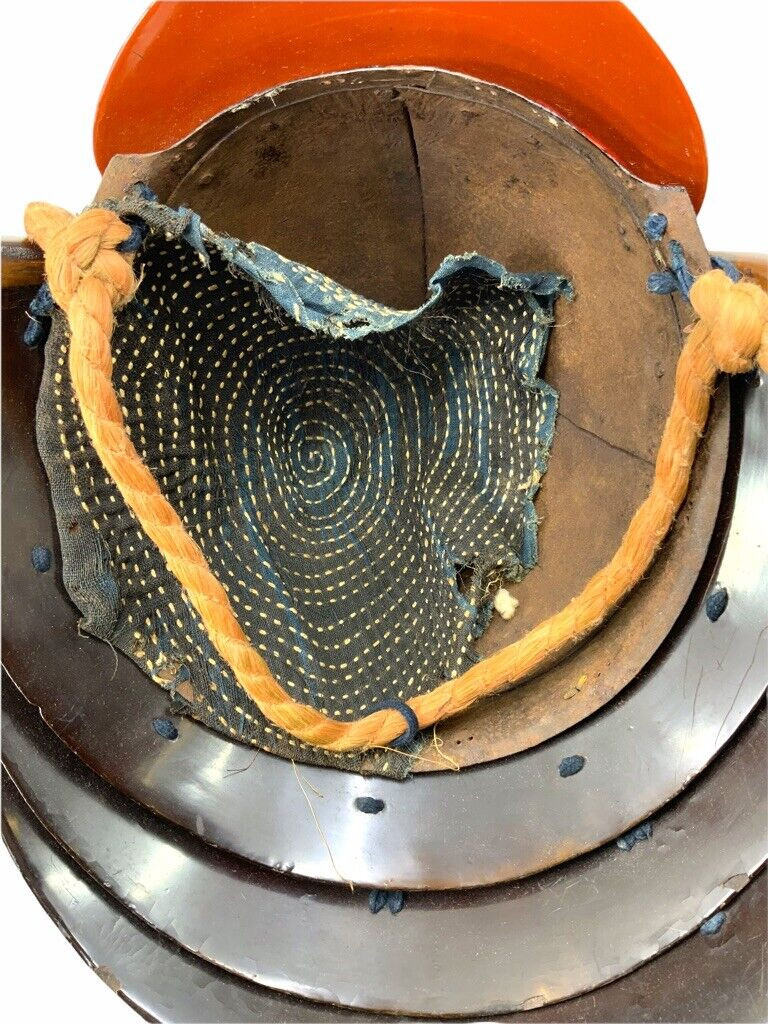 Japanese Japan Samurai Helmet Momonari Kabuto with Hanpo Faceshield 1750-1800 Japanese Japan Samurai Helmet Momonari Kabuto with Hanpo Faceshield 1750-1800