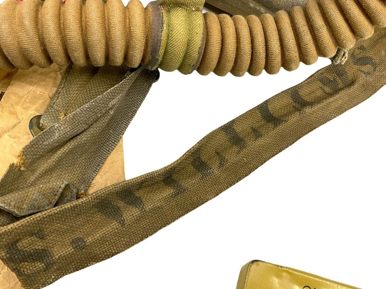 WW2 Canadian RCNVR Navy Long Hose Respirator Named Lt Commander RS Williams RARE WW2 Canadian RCNVR Navy Long Hose Respirator Named Lt Commander RS Williams RARE