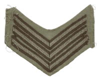 WW2 Canadian Field Made Tropical Sergeant Rank Insignia Uniform Removed