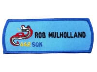 Canadian Forces RCAF 442 Squadron Rob Mulholland Colour Nametag Patch Vintage