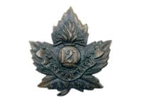 WW1 Canadian CEF 121st Battalion Collar Insignia Single