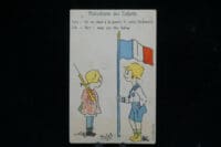 WW1 British French Patriotism Of Children Postcard Addressed To Scotland