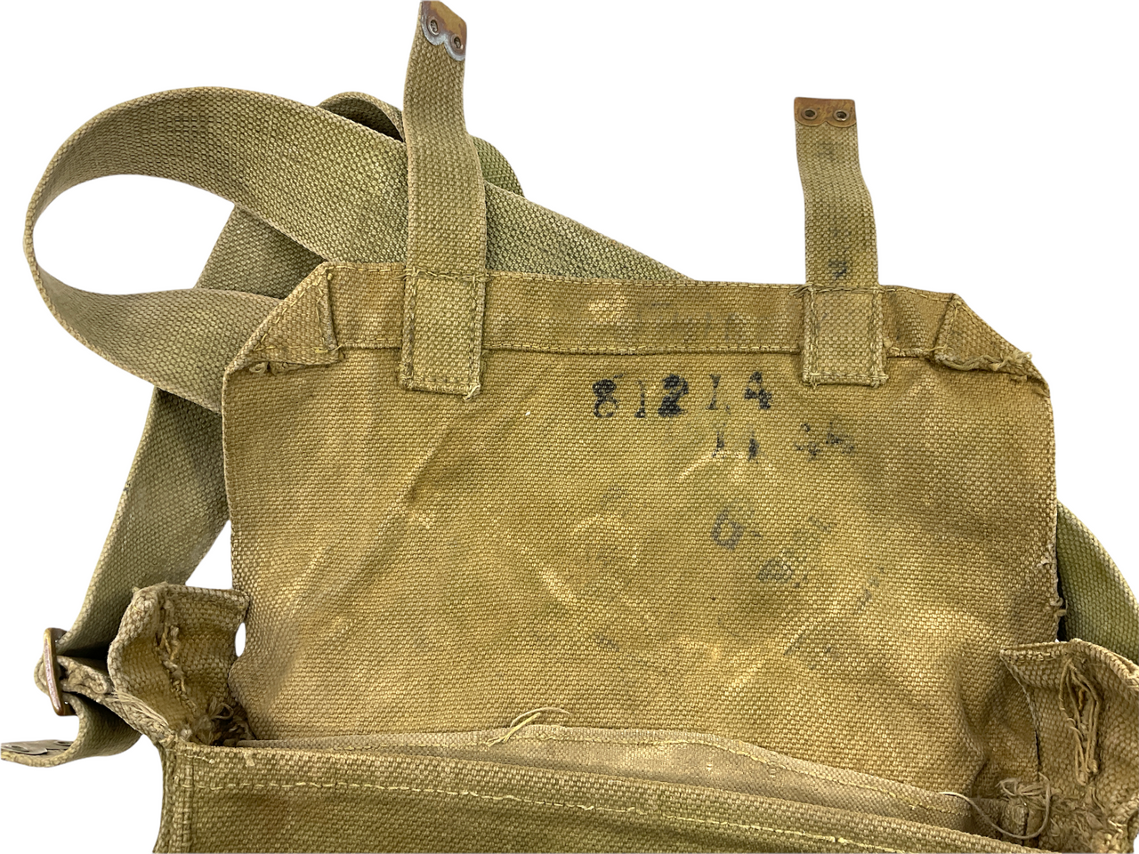 WW1 Canadian CEF 32nd Battalion Marked P08 Small Pack & Strap WW1 Canadian CEF 32nd Battalion Marked P08 Small Pack & Strap