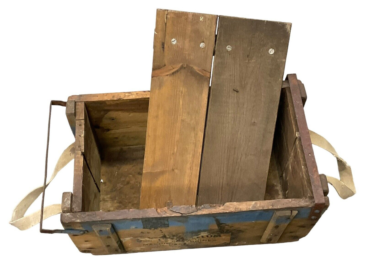 WW2 Canadian Wood Storage Transit Box With Labels EMPTY WW2 Canadian Wood Storage Transit Box With Labels EMPTY