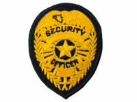 US Security Officer Black Edge Police Patch US Security Officer Black Edge Police Patch