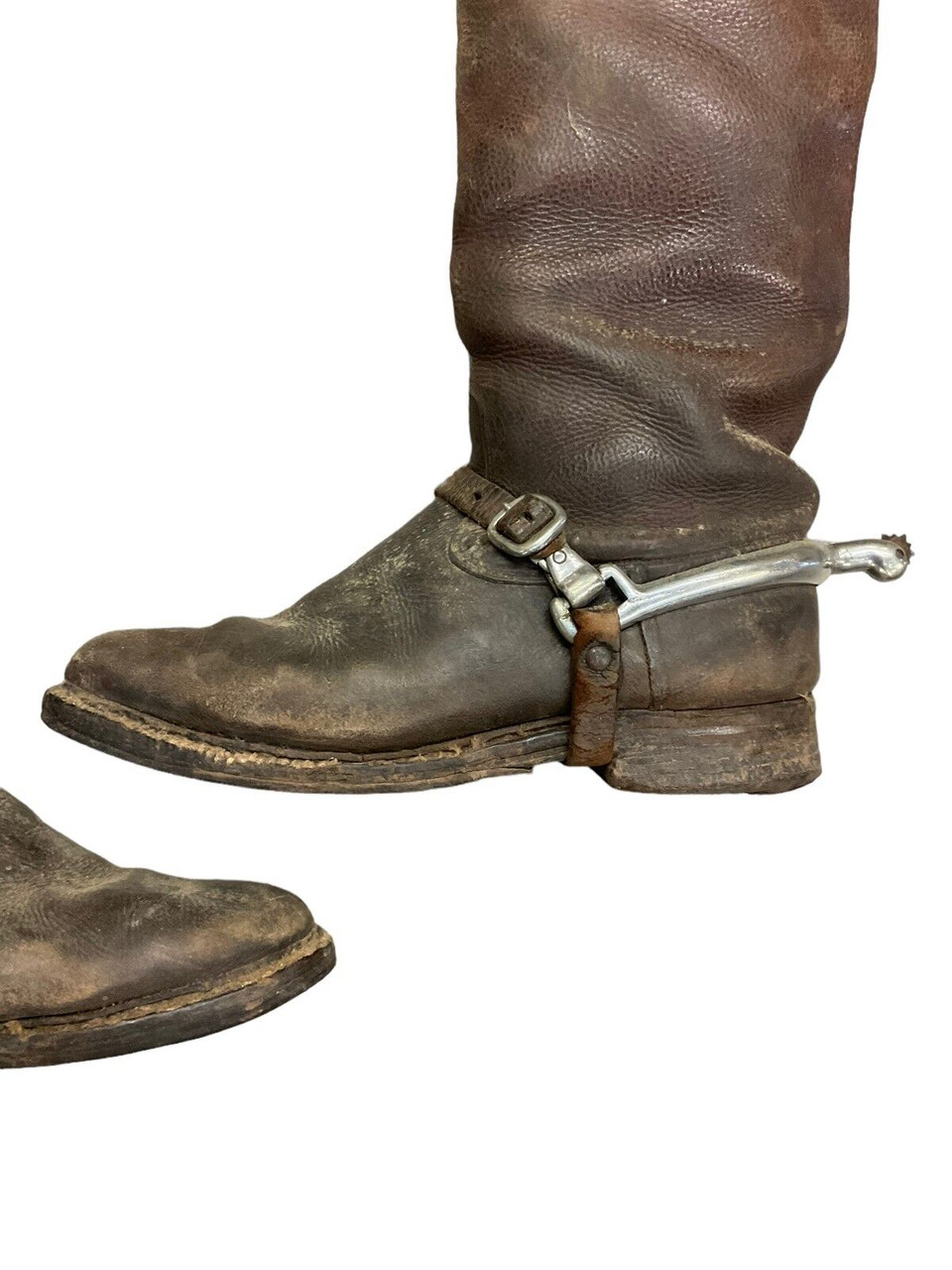 WW1 Canadian CEF Officers High Top Leather Boots with C Broad Arrowed Spurs WW1 Canadian CEF Officers High Top Leather Boots with C Broad Arrowed Spurs