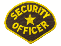 US Yellow Security Officer Police Patch US Yellow Security Officer Police Patch