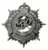 WW2 Canadian RCASC Officers Bronzed Cap Badge WW2 Canadian RCASC Officers Bronzed Cap Badge