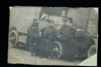 WW1 Canadian British CEF BEF Soldiers Standing With Truck Photo Postcard WW1 Canadian British CEF BEF Soldiers Standing With Truck Photo Postcard