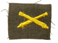 WW2 US Army Embroidered Collar Patch Artillery