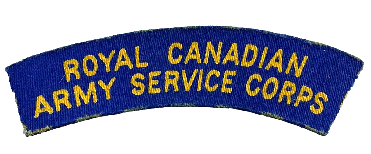 WW2 Canadian RCASC Service Corps Canvas Shoulder Title WW2 Canadian RCASC Service Corps Canvas Shoulder Title