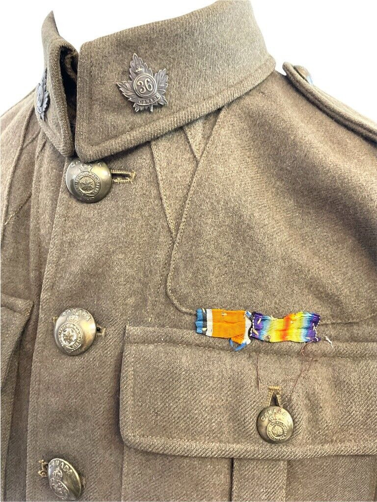 WW1 Canadian CEF 1st Brigade Garrison Artillery CGA 5 Button Khaki Tunic WW1 Canadian CEF 1st Brigade Garrison Artillery CGA 5 Button Khaki Tunic