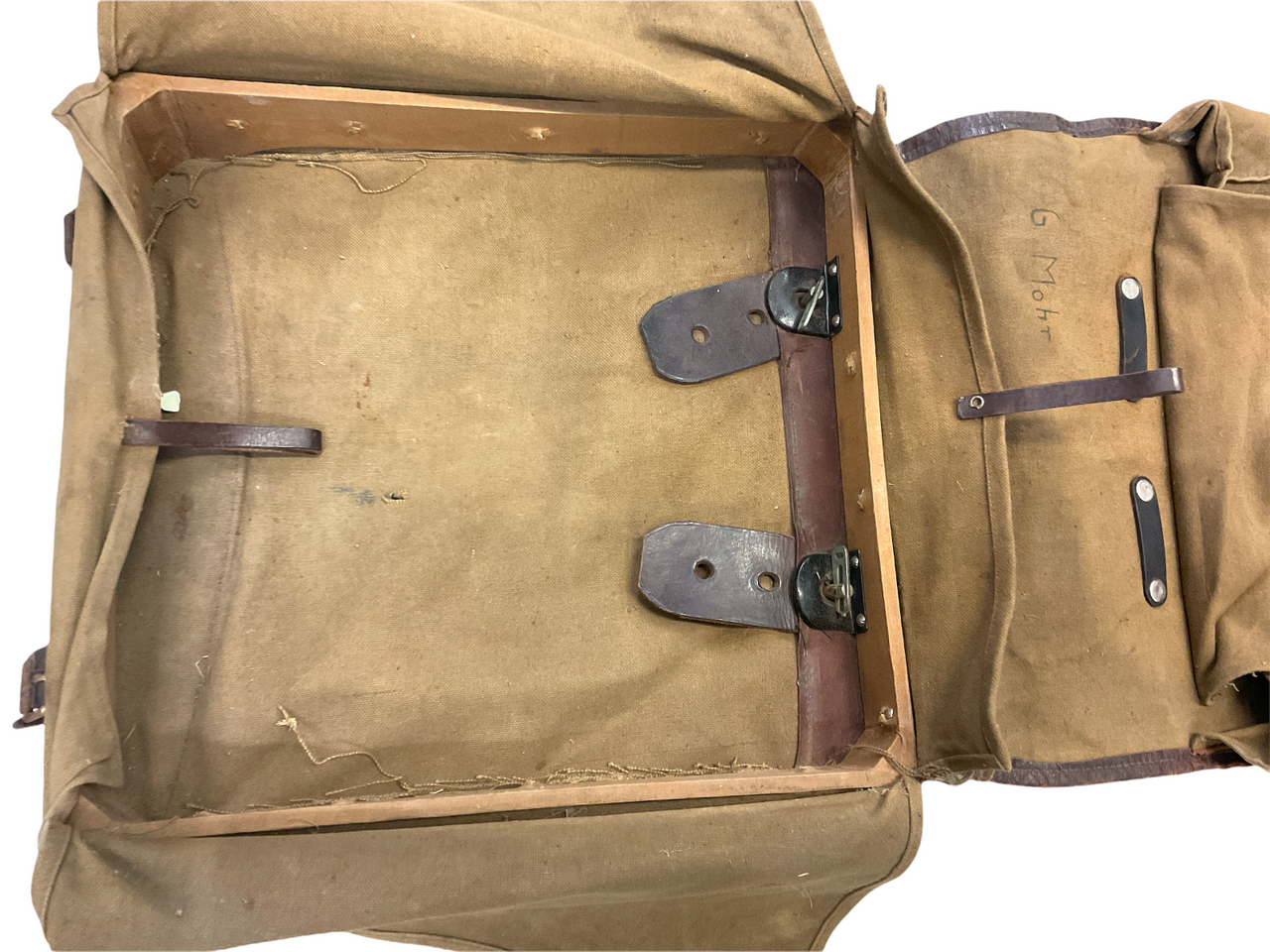 WW2 German Tornister Back Pack & Leather Back Straps WW2 German Tornister Back Pack & Leather Back Straps