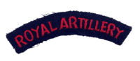 WW2 British Royal Artillery RA Shoulder Title Insignia Single