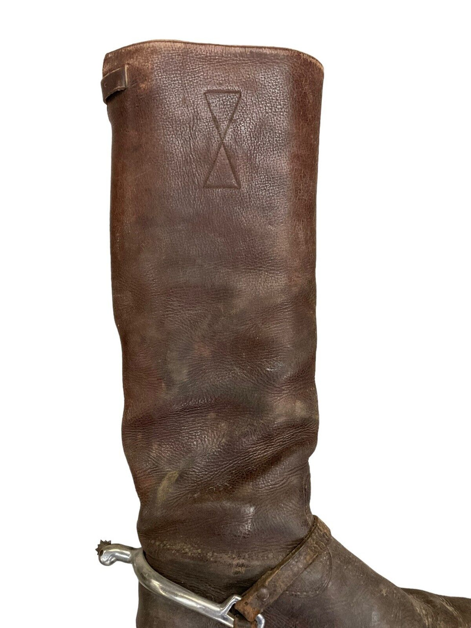WW1 Canadian CEF Officers High Top Leather Boots with C Broad Arrowed Spurs WW1 Canadian CEF Officers High Top Leather Boots with C Broad Arrowed Spurs