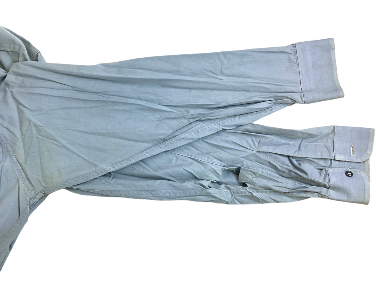 WW2 Canadian British RCAF RAF Blue Cotton Shirt Size Small WW2 Canadian British RCAF RAF Blue Cotton Shirt Size Small