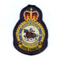 RCAF CAF Canadian 414 Squadron Heraldic Colour Crest Patch