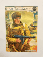 WW2 Canadian 1st Can Para Airborne Star Weekly 1942 Magazine Cover Matted