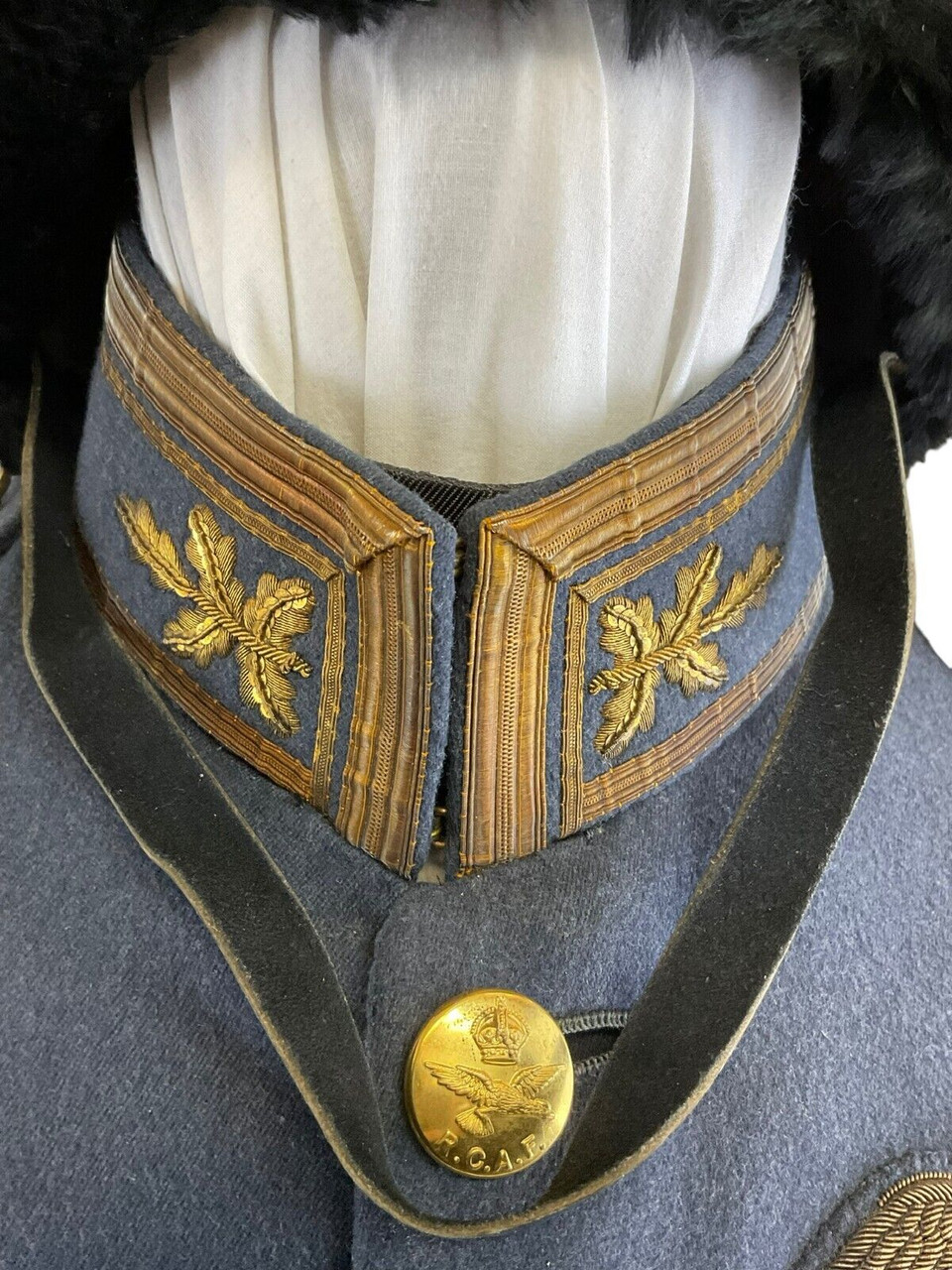 Pre WW2 Canadian RCAF Full Dress Tunic with Busby Named F/Lt RA Cameron Pre WW2 Canadian RCAF Full Dress Tunic with Busby Named F/Lt RA Cameron