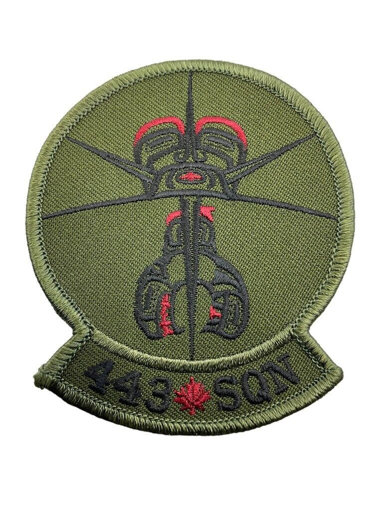Canadian Forces RCAF 443 Squadron OD Green Patch Crest Canadian Forces RCAF 443 Squadron OD Green Patch Crest