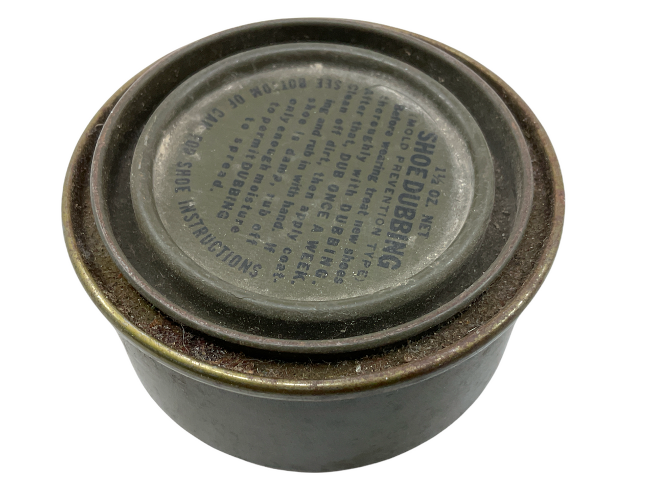 WW2 US Shoe Dubbing Tin Ration WW2 US Shoe Dubbing Tin Ration
