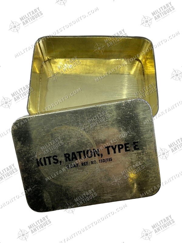 Canadian RCAF Ration Kit Type E Ref 15D/165 Tin - Military Antiques Toronto