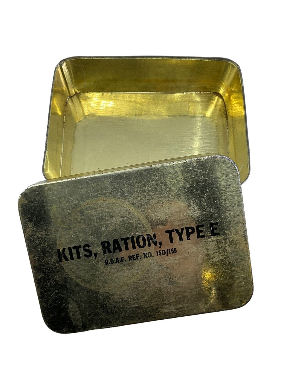 Canadian RCAF Ration Kit Type E Ref 15D/165 Tin Canadian RCAF Ration Kit Type E Ref 15D/165 Tin