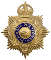 British Royal Marines Home Service Helmet Plate Badge Insignia
