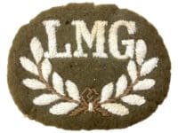 WW2 British Light Machine Gun LMG Cloth Trade Patch Qualification Badge