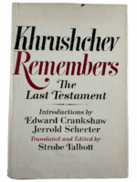 Russian Russia Khrushchev Remembers Last Testament Hard Cover Reference Book