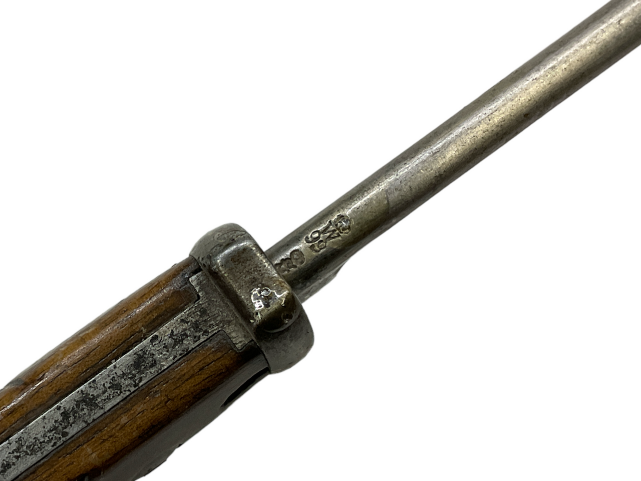 WW1 Imperial German Model 1898 Pipe Back Bayonet Regtly Marked & Leather Scabbard WW1 Imperial German Model 1898 Pipe Back Bayonet Regtly Marked & Leather Scabbard